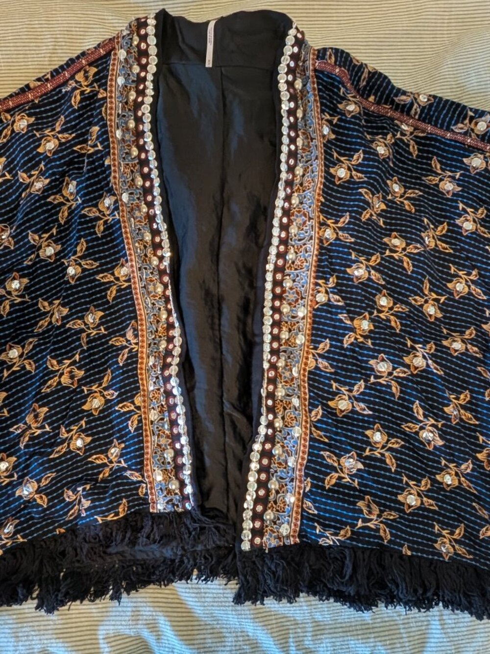 Free People Ray of Light Embellished Jacket M - Picture 4 of 5